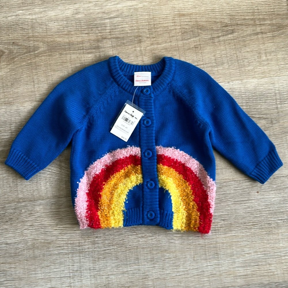 Hanna Anderson blue sweater 3-6 months